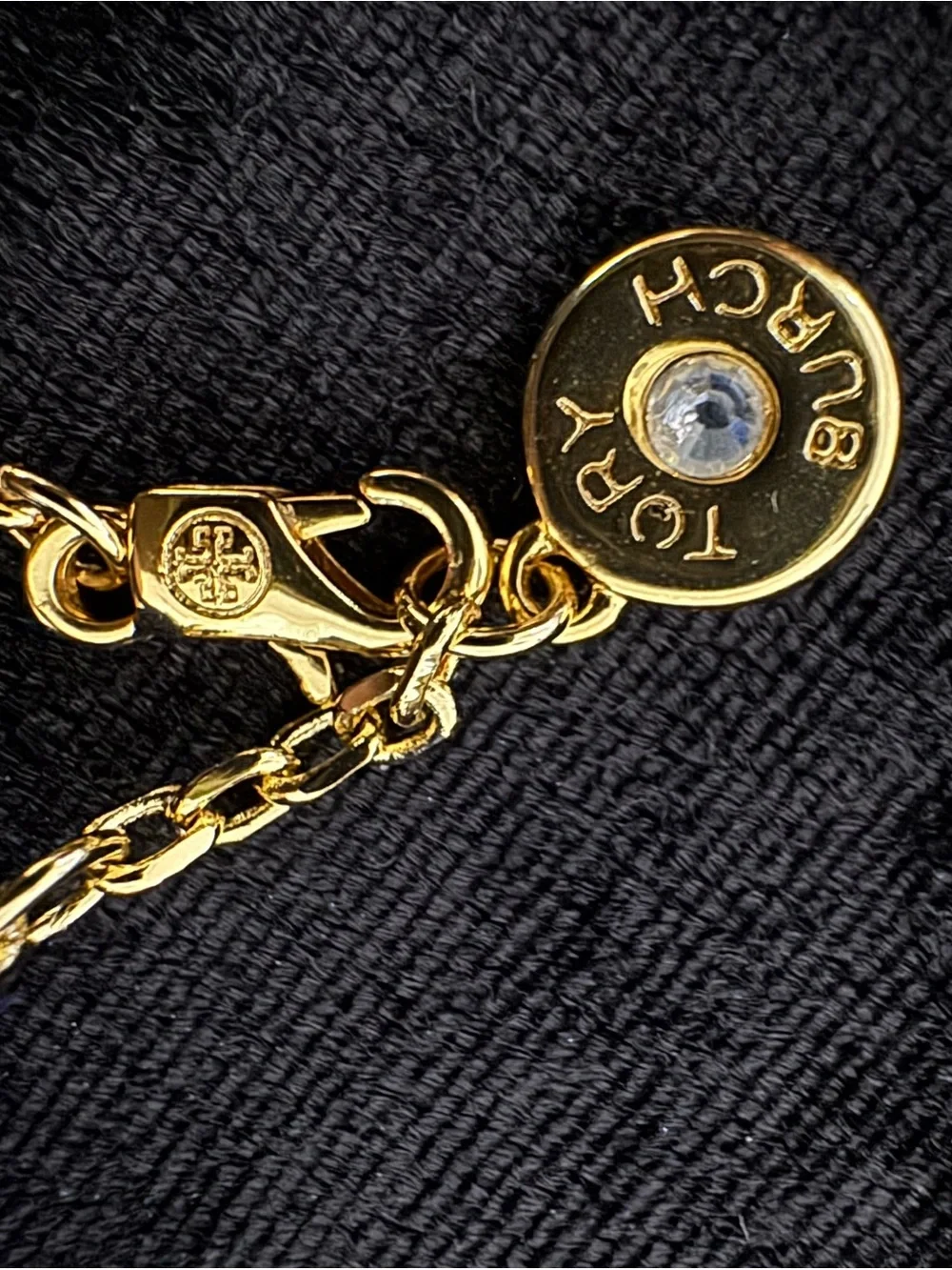 Tory Burch Gold 'LOVE' Link Necklace & bracelet set - Gold Square Letter Charms